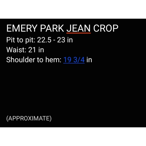 Emory Park Light Blue Wash Cropped Jean Jacket, Elastic Waistband, Unlined, L - Picture 13 of 13